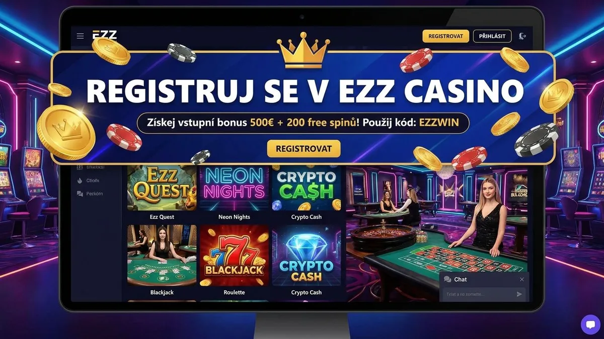 Registrace s bonusem v Ezz Casino